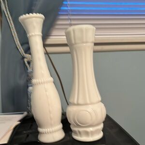 Elegant White Ceramic Vase Set